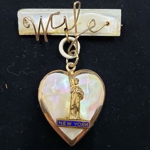 WW2 Sweetheart Pin with Mother of Pearl Locket